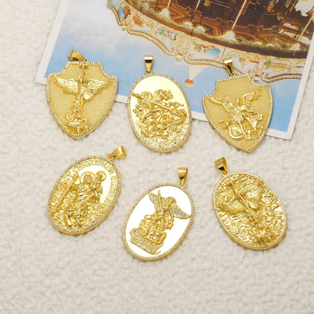OCESRIO セントマイケルメダル ネックレス用 ゴールド - Jewelry Making Michaels のレビューと価格