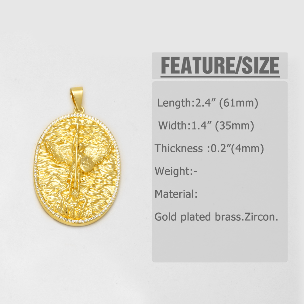 OCESRIO セントマイケルメダル ネックレス用 ゴールド - Jewelry Making Michaels のレビューと価格