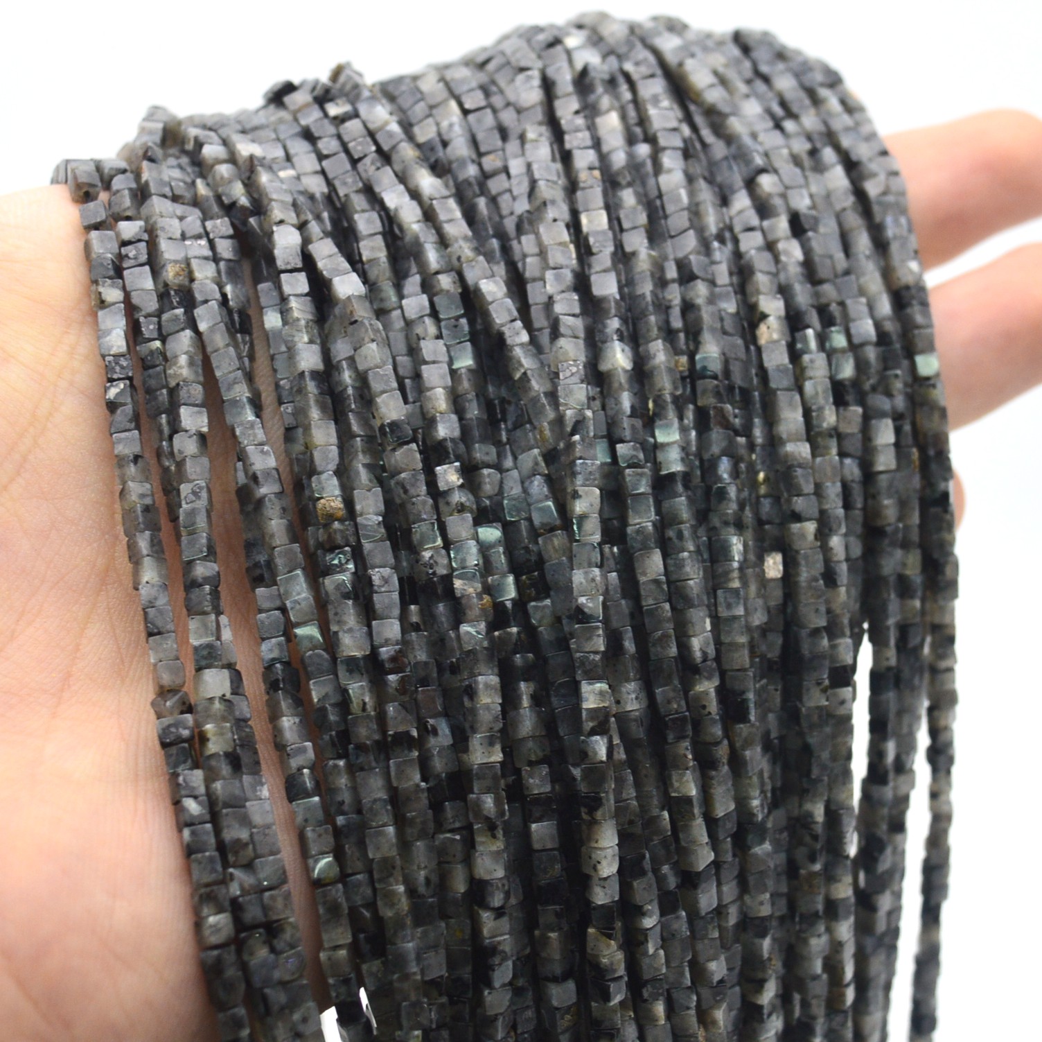 天然グレーラブラドライト,2mm,4mm,正方形,石,日曜大 - Jewelry Making Store のレビューと価格