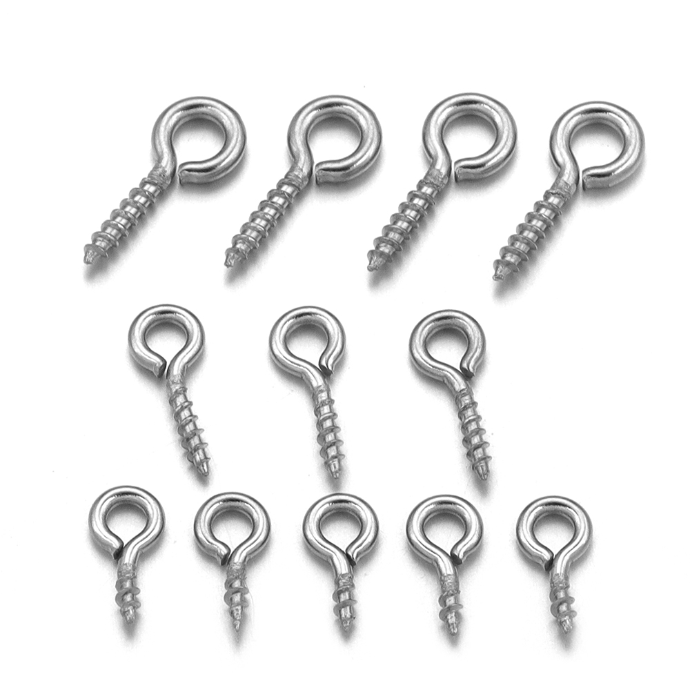 100 ピース/ロットステンレス鋼ミニスクリューアイピンペン - Jewelry Making Wire のレビューと価格