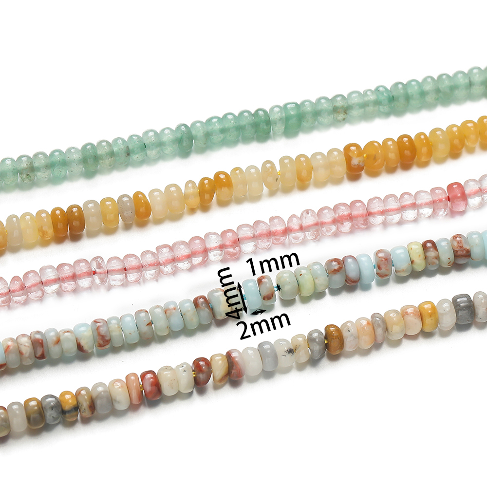 1連天然石フラットラウンドビーズスペーサー、DIYジュエリー - Jewelry Making With Stones のレビューと価格