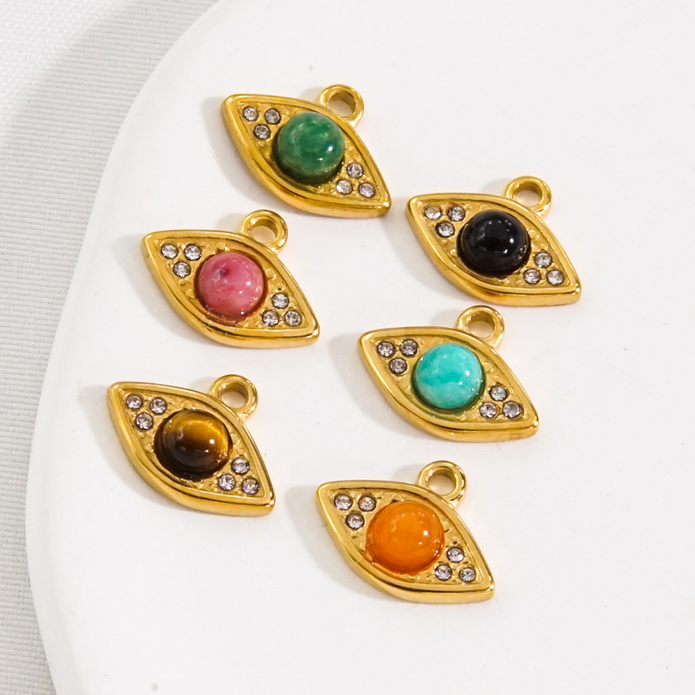 天然石のペンダント,チャーム,12x9mm,ステンレス鋼,ジ - Jewelry Making With Stones のレビューと価格