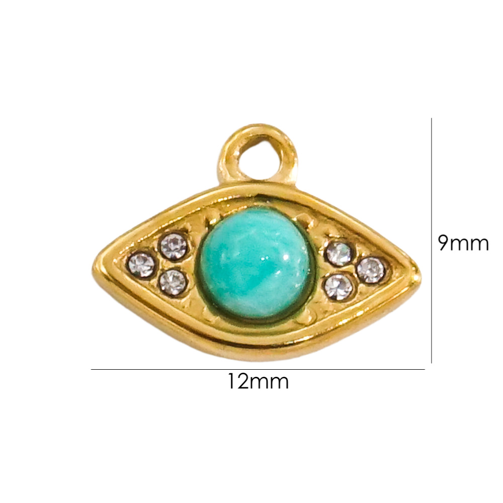 天然石のペンダント,チャーム,12x9mm,ステンレス鋼,ジ - Jewelry Making With Stones のレビューと価格
