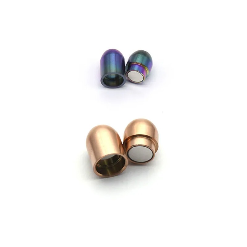 5 ピース/ロットステンレス鋼磁気クラスプエンド穴 5 ミリ - Jewelry Making Wire のレビューと価格