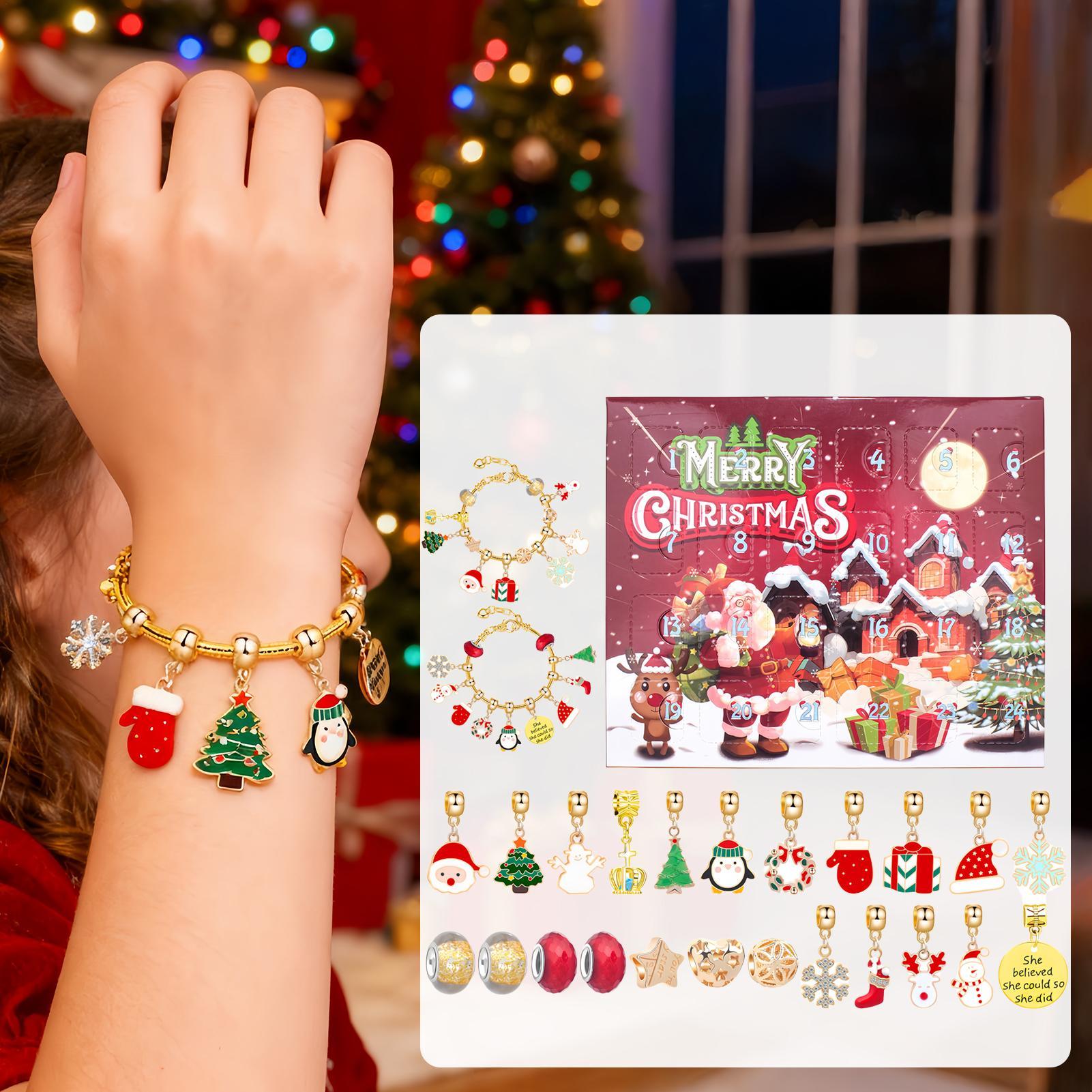 クリスマスブレスレットギフトボックスDIYジュエリー製作セッ - Jewelry Making For Teens のレビューと価格