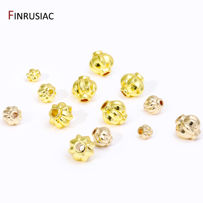 14K/18K ゴールドメッキ真鍮ランタンスペーサービーズ、 - Jewelry Making Items のレビューと価格
