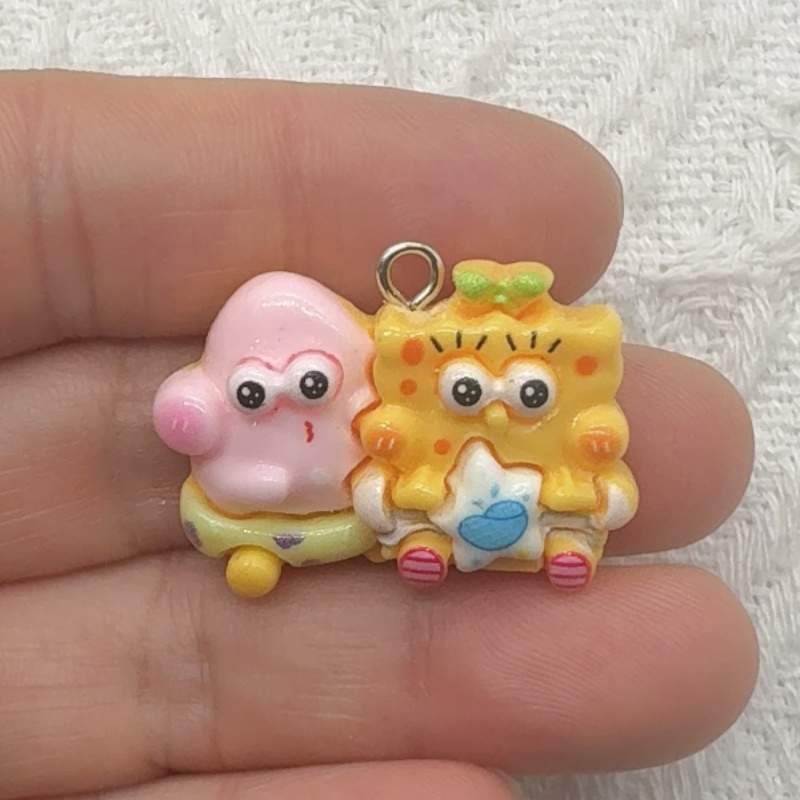 10個入り漫画風樹脂ペンダント、DIYジュエリー製作イヤリン - Jewelry Making Earrings のレビューと価格