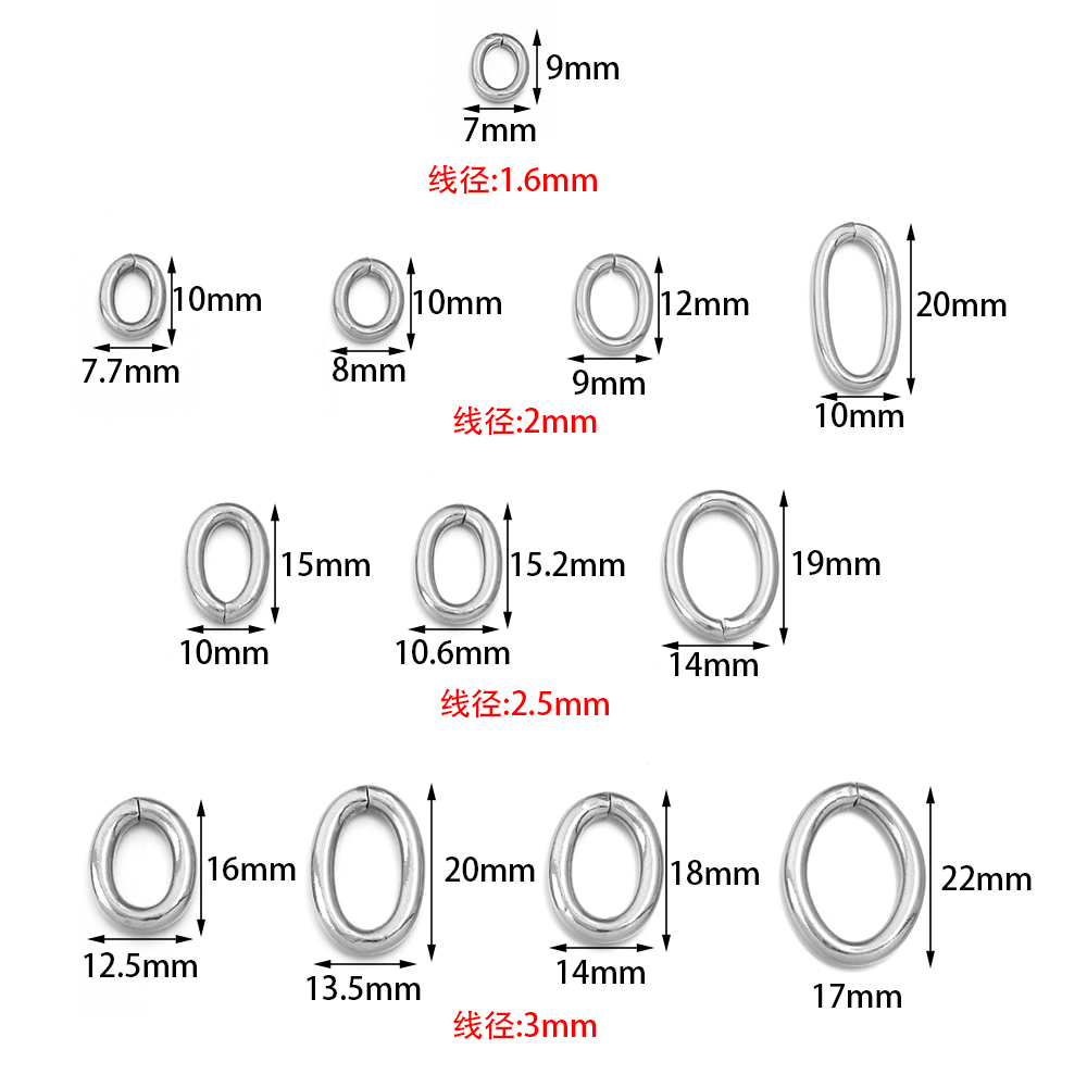 20 ピース/ロットステンレス鋼オーバル丸カン強力なスプリッ - Jewelry Making Jump Rings のレビューと価格