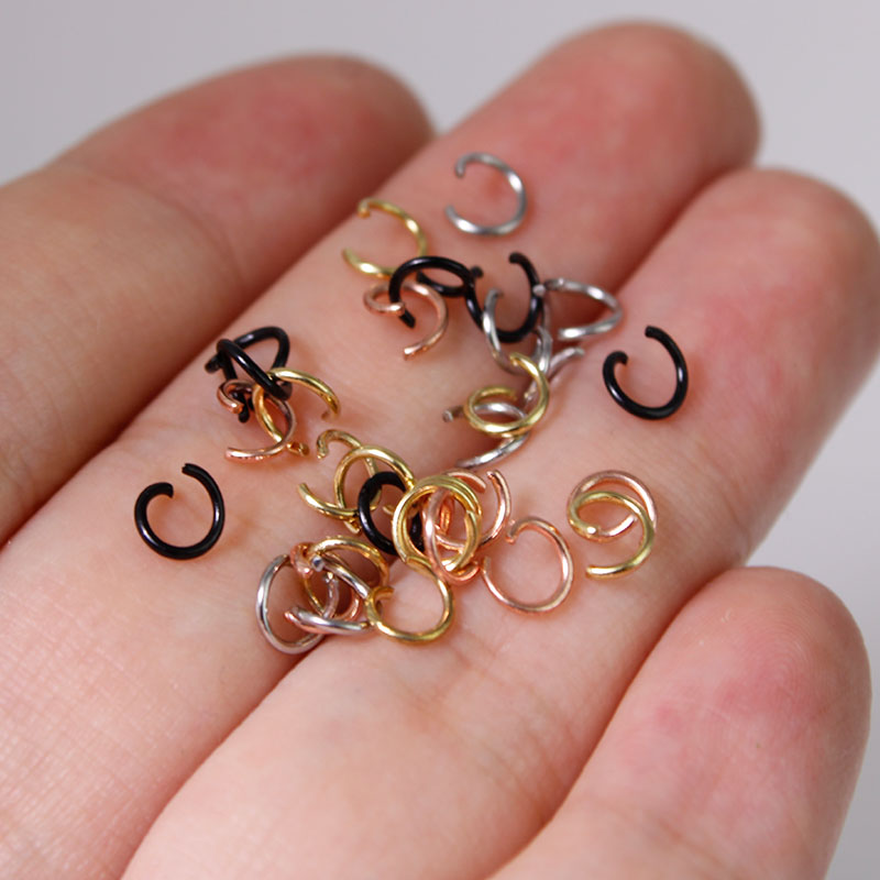 200 個 4/5 ミリメートルステンレス鋼黒オープンジャン - Jewelry Making Jump Rings のレビューと価格