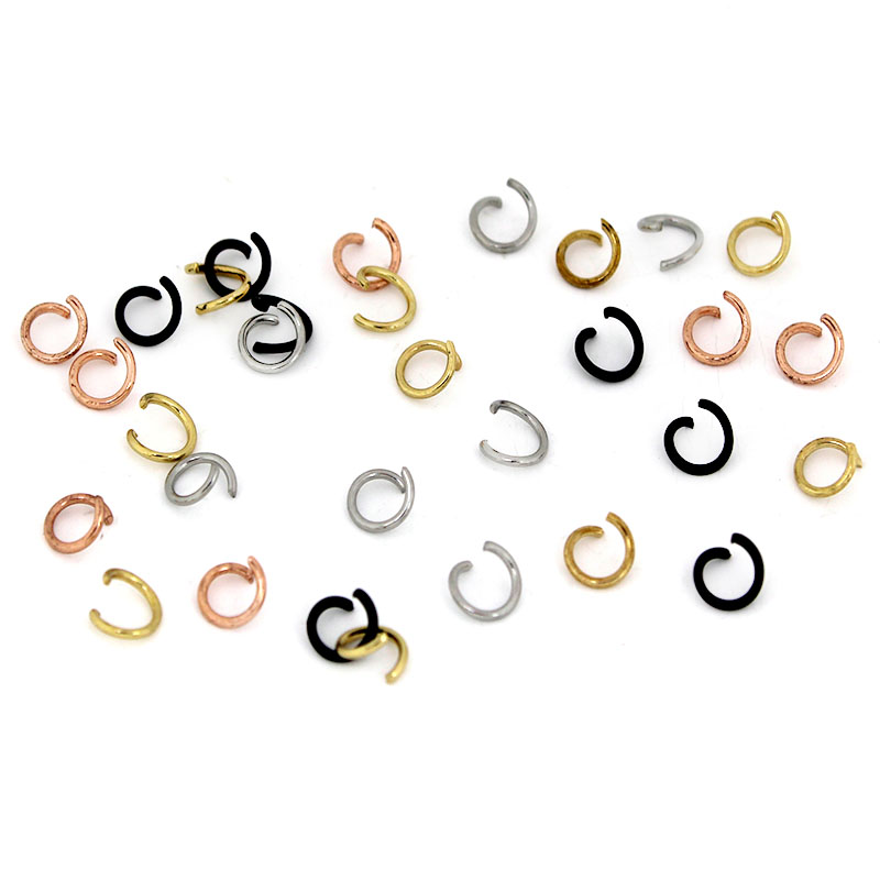 200 個 4/5 ミリメートルステンレス鋼黒オープンジャン - Jewelry Making Jump Rings のレビューと価格