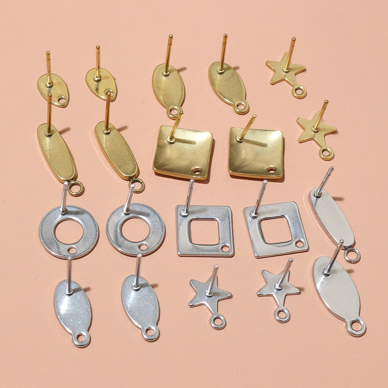 20個ステンレス鋼クラフトイヤリングスタッド幾何学的多角形イ - Jewelry Making Earrings のレビューと価格