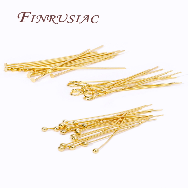 50 個 20-50 ミリメートルゴールドメッキピンジュエリ - Jewelry Making Eye Pins のレビューと価格