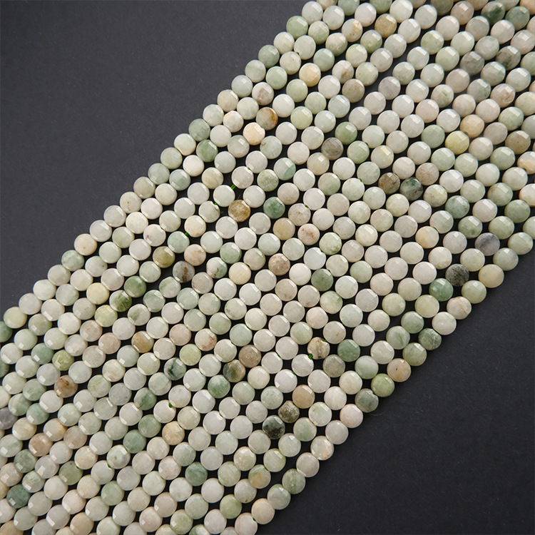 4x4mm ファセットカットラウンド天然石ビーズ 4mm カ - Jewelry Making Store のレビューと価格