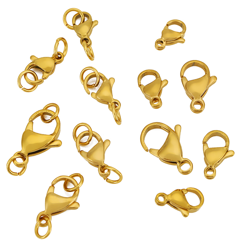 20個のステンレス製ロブスタークラスプ、ジャンプリング付きコ - Jewelry Making Items のレビューと価格