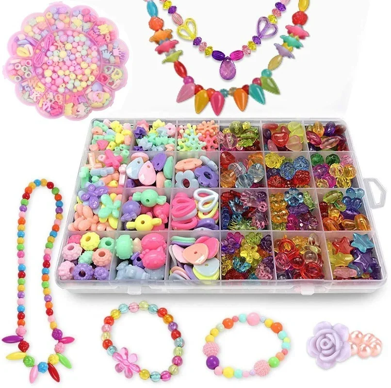 DIY-女の子のためのジュエリー作りキット,ビーズセット,ブ - Jewelry Making Kits For Kids のレビューと価格